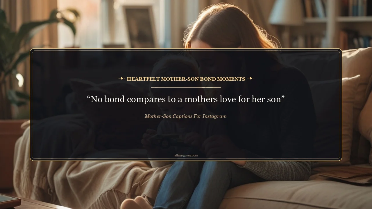 Heartfelt Mother-Son Bond Moments - Mother-Son Captions for Instagram