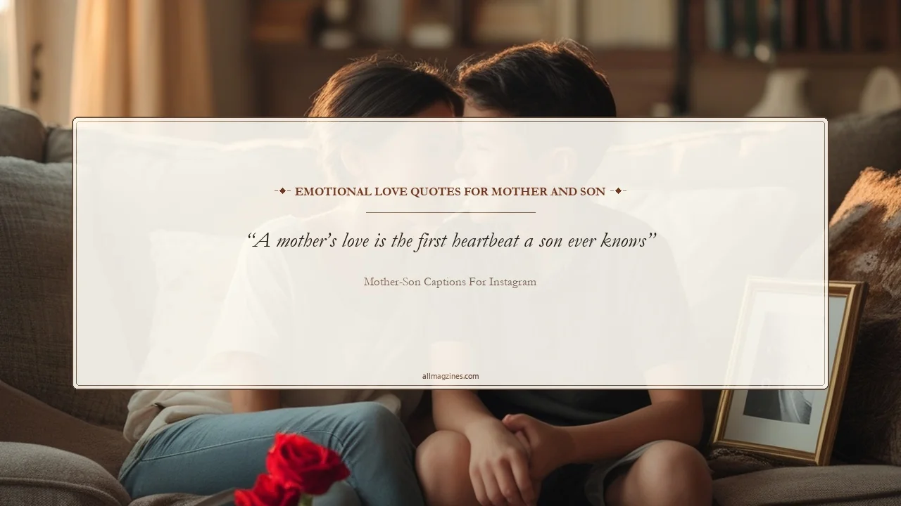 Emotional Love Quotes for Mother and Son - Mother-Son Captions for Instagram