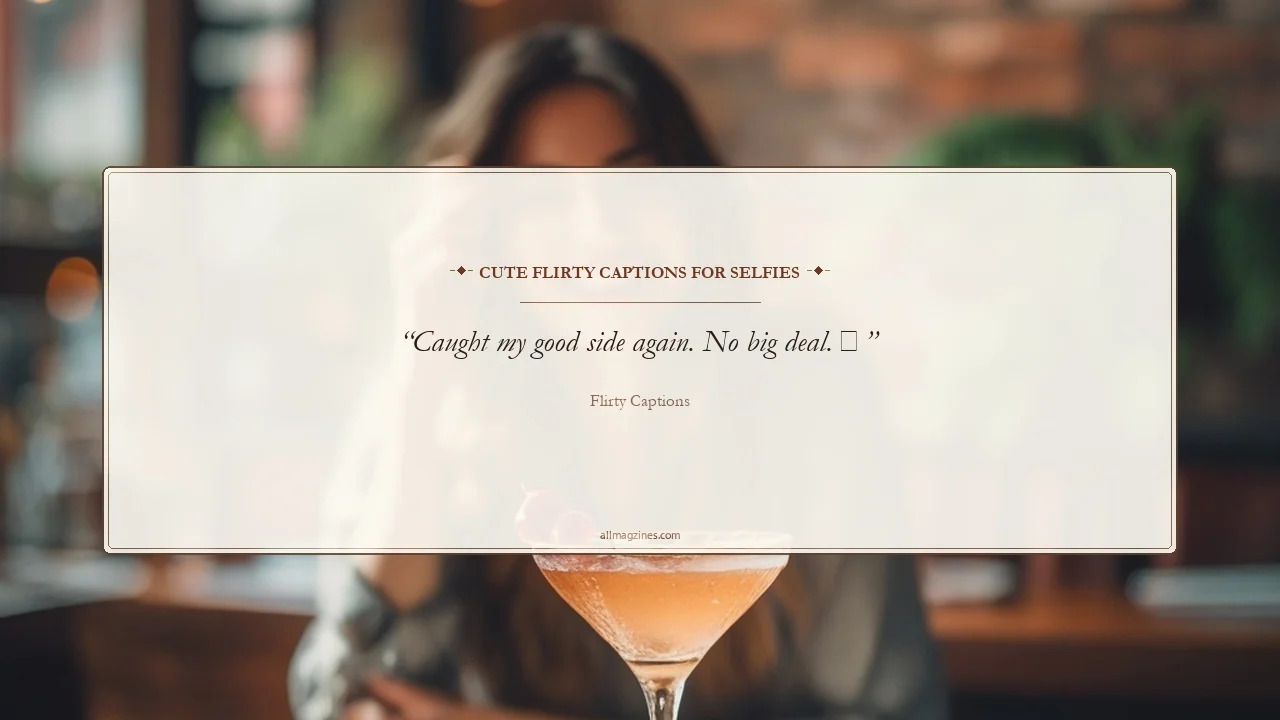 Cute Flirty Captions for Selfies - Flirty Captions
