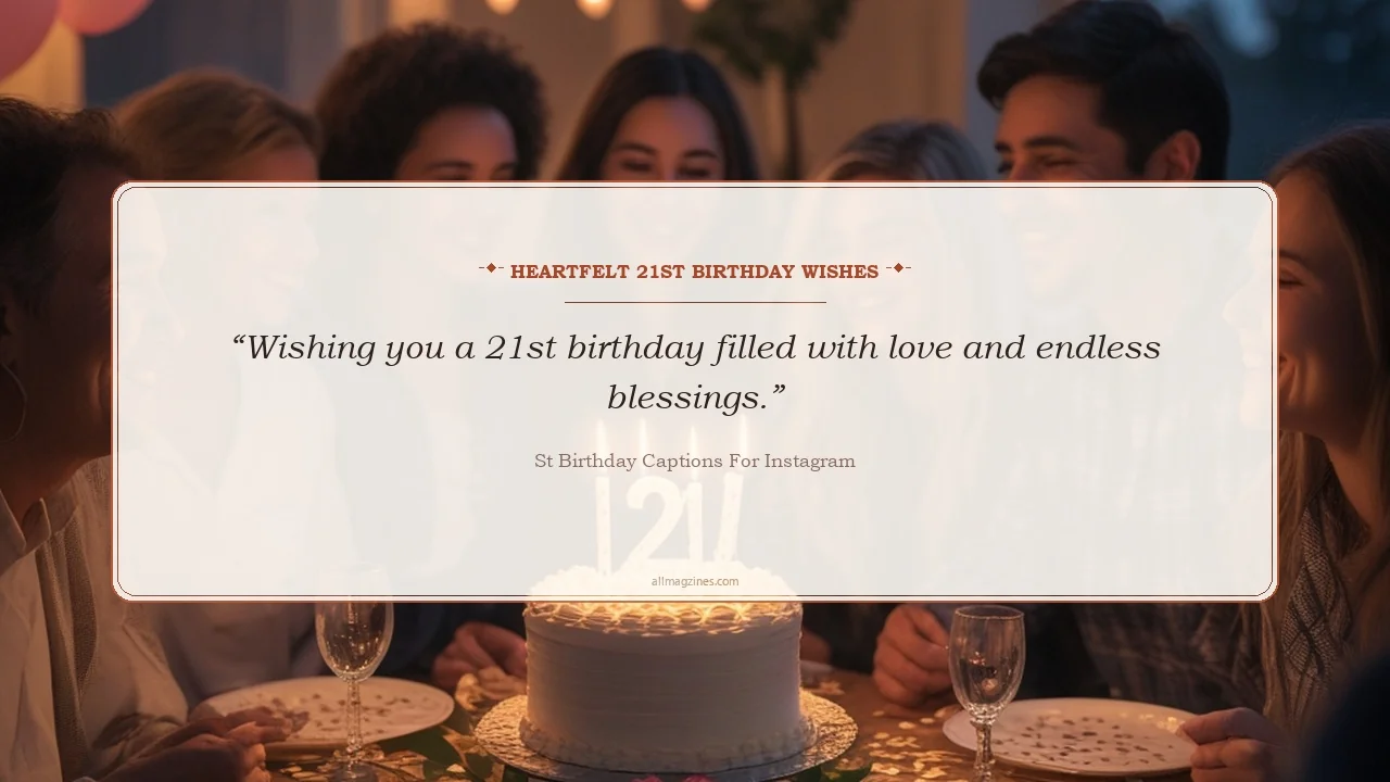 Heartfelt 21st Birthday Wishes - 21st Birthday Captions for Instagram