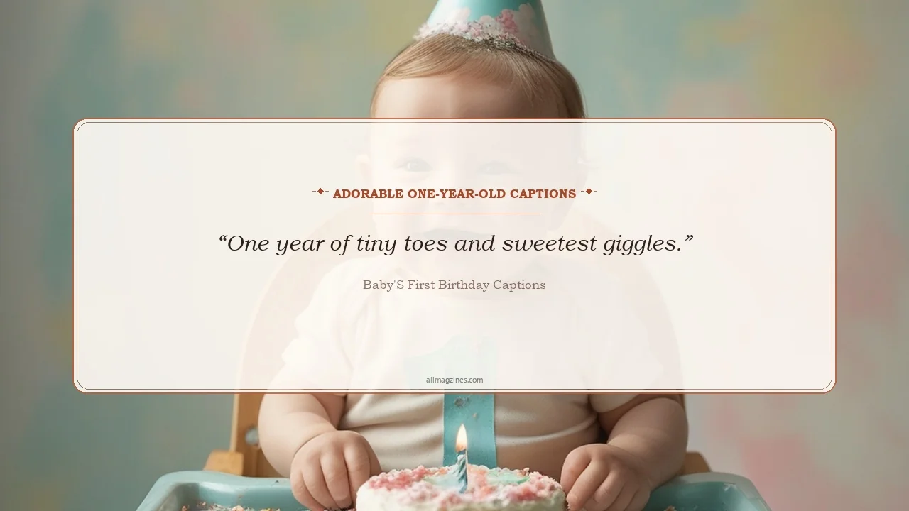 Adorable One-Year-Old Captions - Baby's First Birthday Captions