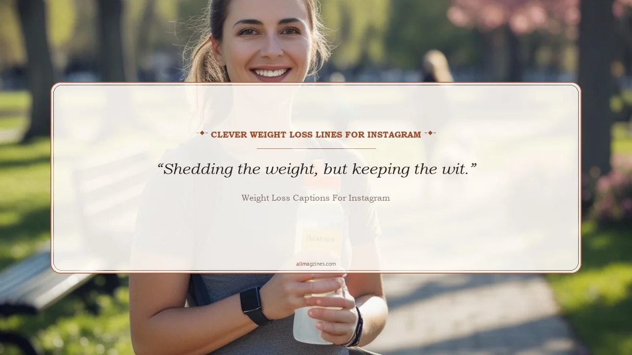 Clever Weight Loss Lines for Instagram - weight loss captions for instagram