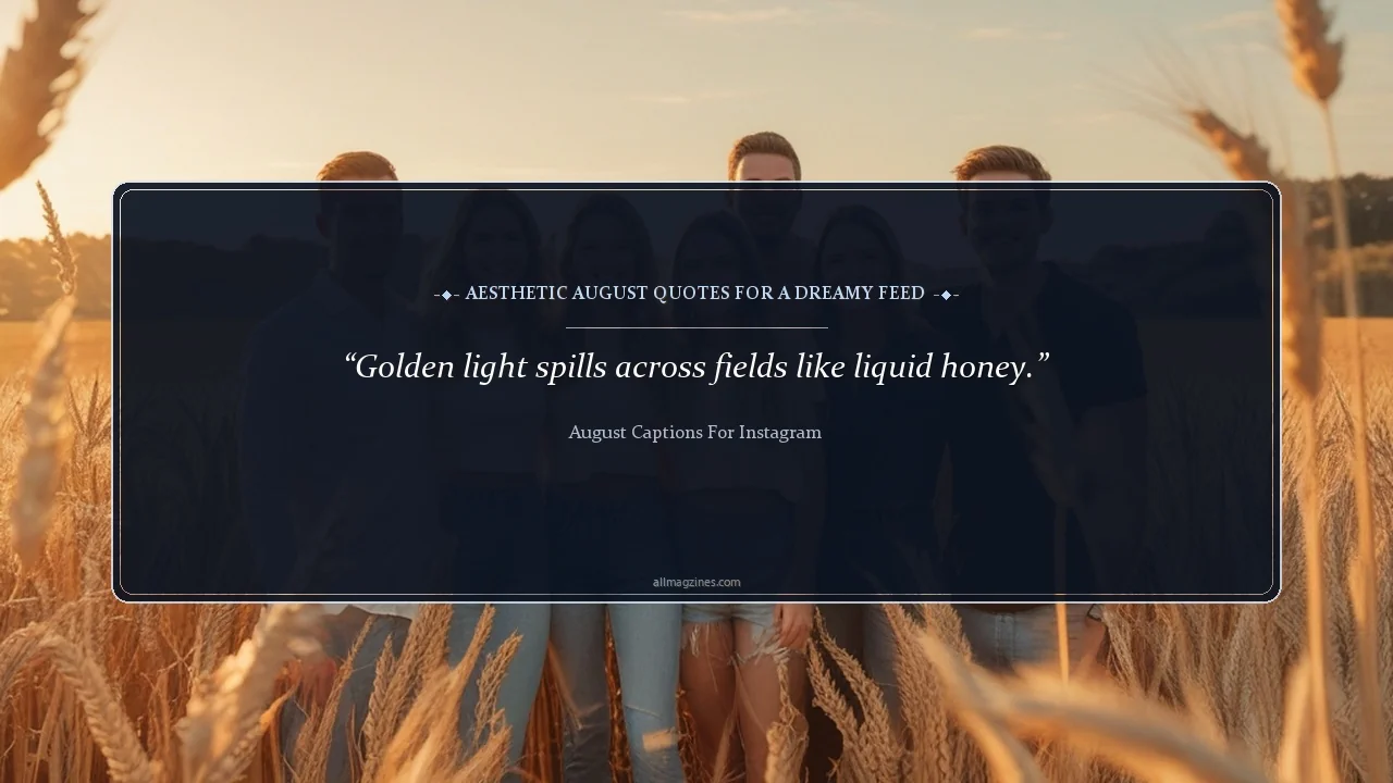 Aesthetic August Quotes for a Dreamy Feed - August Captions for Instagram