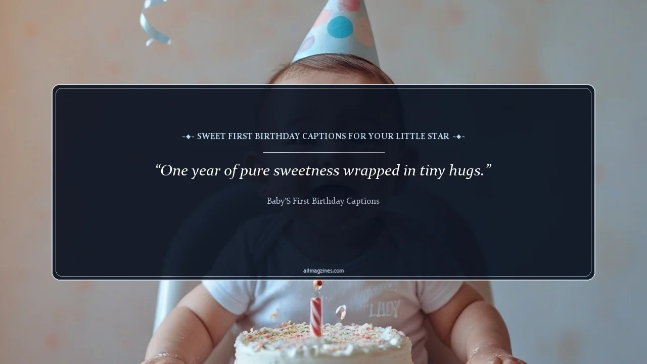 Sweet First Birthday Captions for Your Little Star - Baby's First Birthday Captions