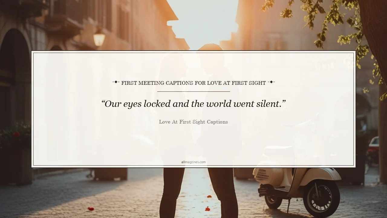 First Meeting Captions for Love at First Sight - Love at First Sight Captions
