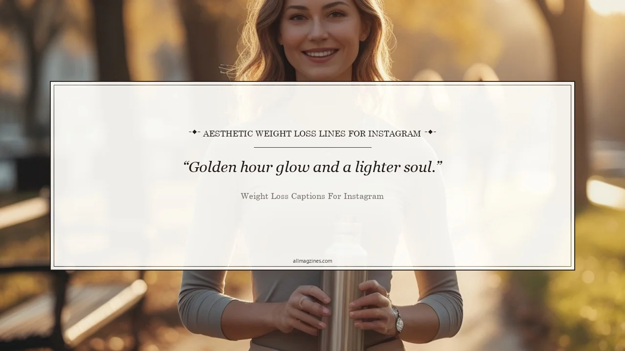 Aesthetic Weight Loss Lines for Instagram - weight loss captions for instagram